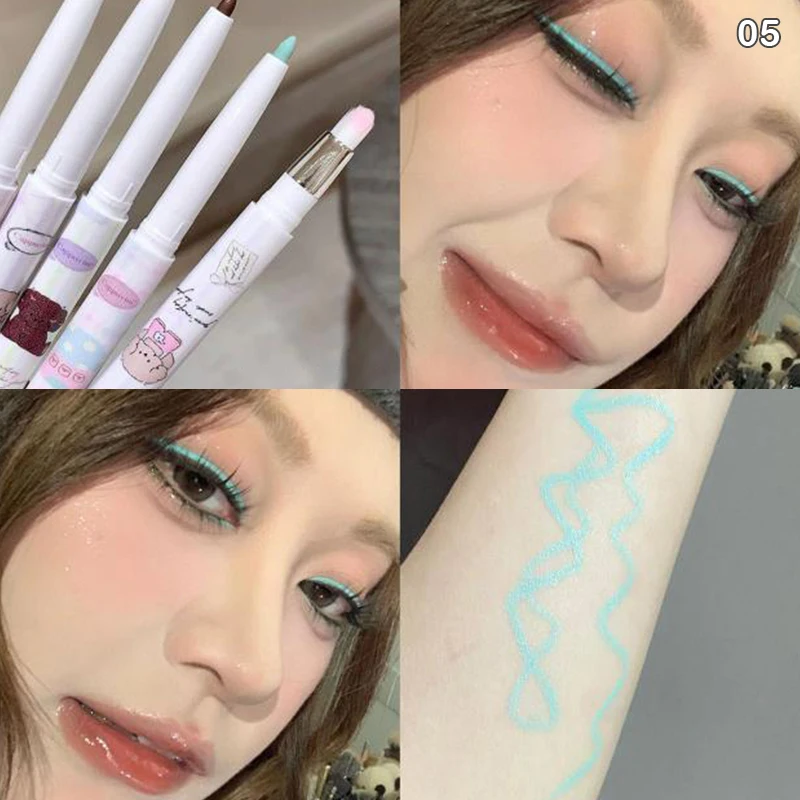 Cappuvini Parelmoer Eyeliner Gel Met Borstel |   Waterdichte eyeliner potlood make-up |   Meng zijdezachte thee bruin liggende zijderups