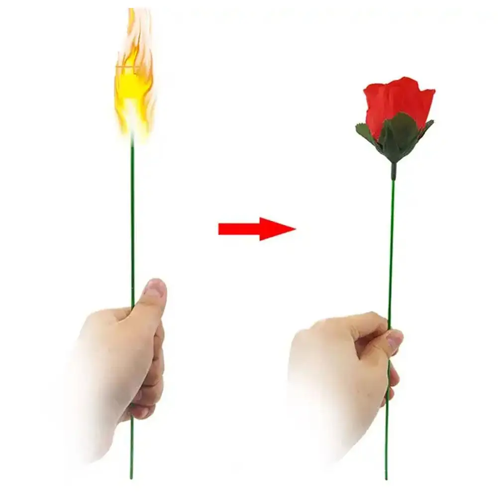 Magic Trick Rose Fun Present Torches Change Roses Magic Tricks Novelty Surprise Prank Joke Mystical Fun Magician Toy