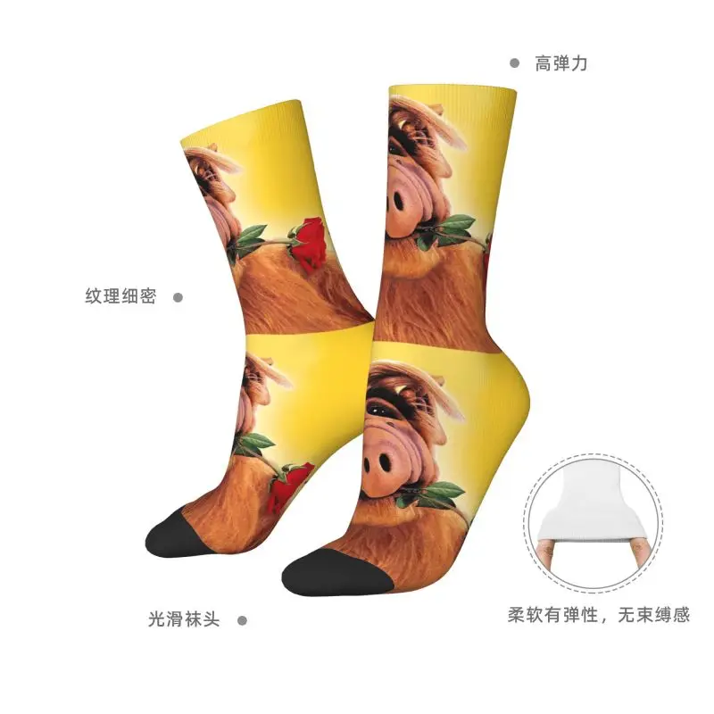 مخصص ألف مع زهرة رجل طاقم الجوارب للجنسين لطيف ثلاثية الأبعاد الطباعة الغريبة الحياة شكل الخيال العلمي تلفزيوني فستان الجوارب #6