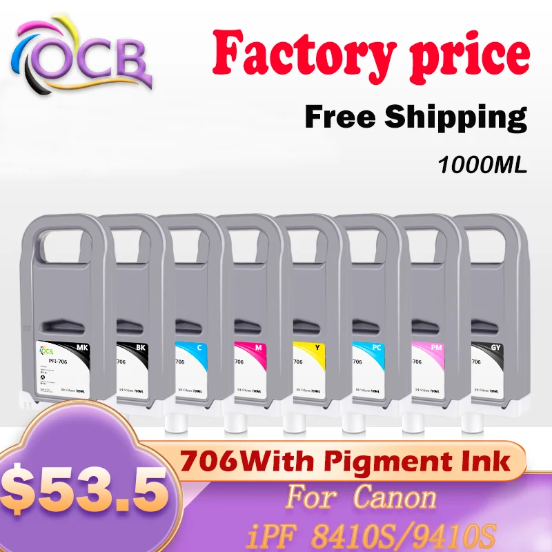 

PFI706 PFI-706 PFI 706 Compatible Ink Cartridge For Canon iPF 8000s 9000s 8010s 9010s printer with Pigment Ink