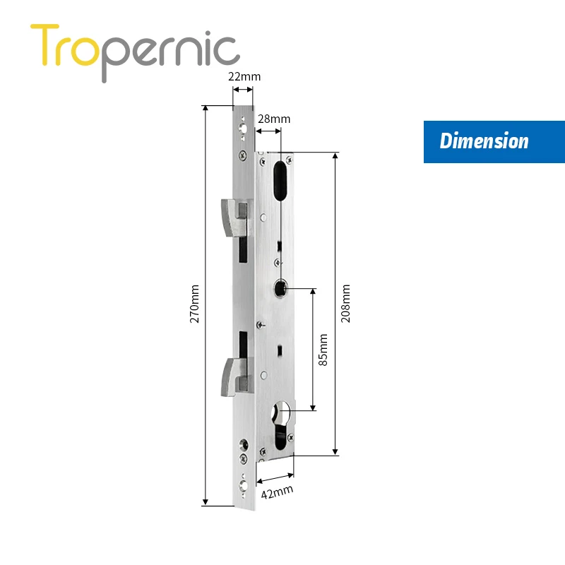 2885 sliding hooks European standdard Lock Mortise for Security Wooden Metal Aluminum sliding door