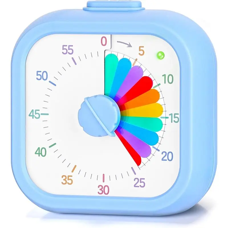 M12K-Digital Visual Timer For Kids,60 Minutes Countdown Timer With Silent Pause Function For Kitchen Study Pomodoro Style