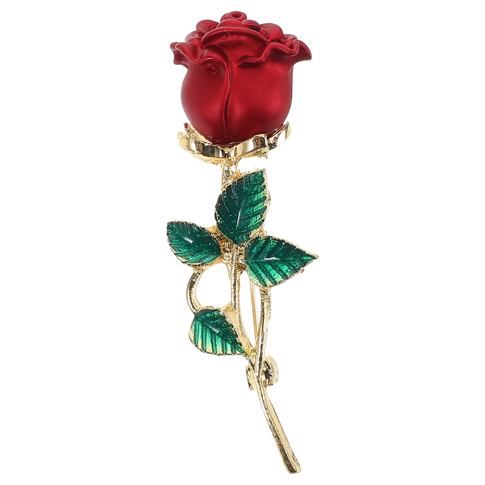 

Red Rose Flower Brooch Pin Elegant Design Costume Jewelry Party Pins Floral Lapel Suits Elegant Rose Flower Brooch Pin