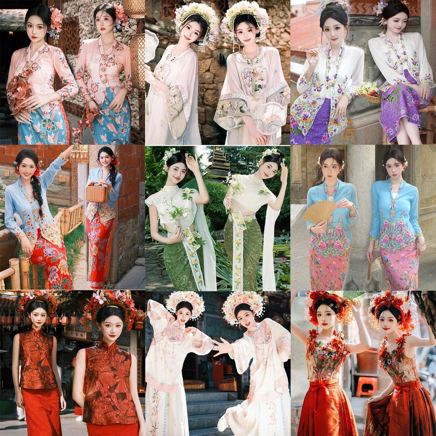 

Travel Photoaphy Ethnic Minori Embroidery Hairpin Women's Faionable Ethnic Clothing Polyester Material Spring Season