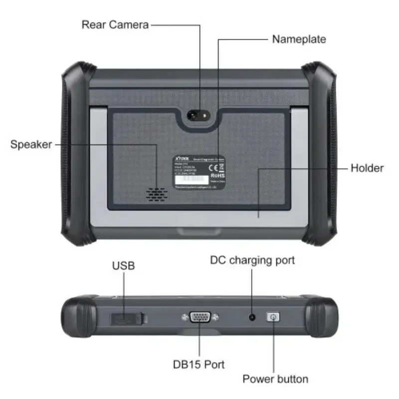 Wholesale D7S Car Diagnostic Tool Full System OBD2 Engine Analyzer with Battery Power Supports 15 Languages