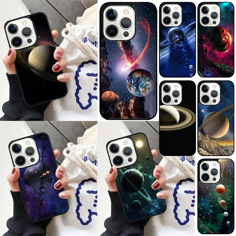 Saturn Solar system Cover For iPhone 16 13 14 15 Pro Max 12 Mini 11 15 Pro Max 6 7 8 Plus Max SE 2020 Phone Case