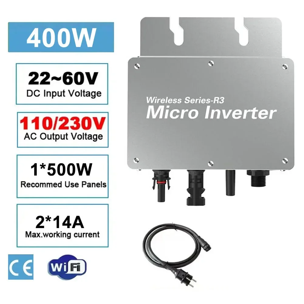 Inversor Solar Inteligente, Inversor de Grade Solar, Controle APP Móvel, Monitoramento APP, 120 V, 230V, WVC-300 W, WVC-350 W, WVC-400W