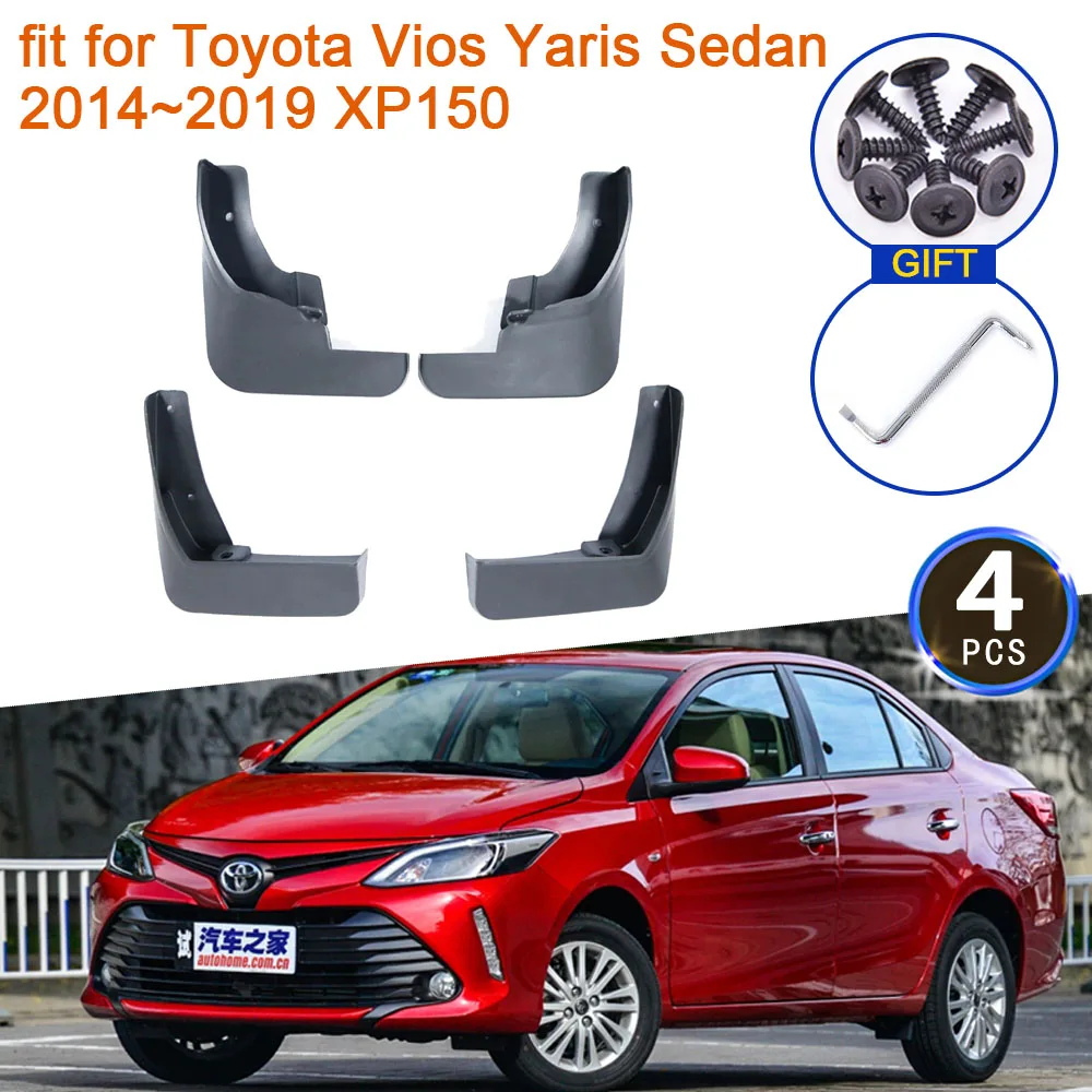 for Toyota Vios Yaris Sedan XP150 2014 2015 2016 2017 2018 2019 MudFlaps Mudguards Splash Fender Accessories Car Styling 3 III