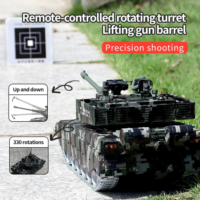 rc tank Z-99 US M4A3 Military firing independent hanging load-bearing track better off-road Shoots bb hydrogel balls water bomb