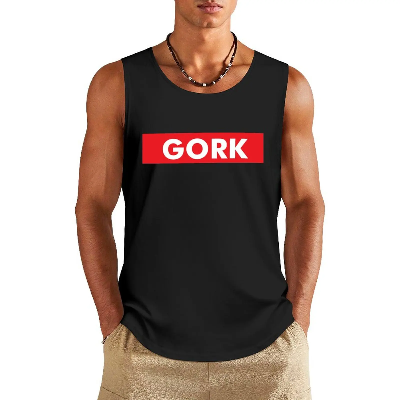 GORK SUPREMACY! Tank Top mens designer clothes Vest for boy Men's sleeveless gym shirts