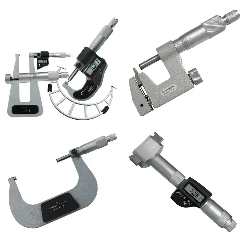 Digital Micrometer for High-Precision Measurement Tools Complete Set for Industrial Workshop Machinery and Manufacturing