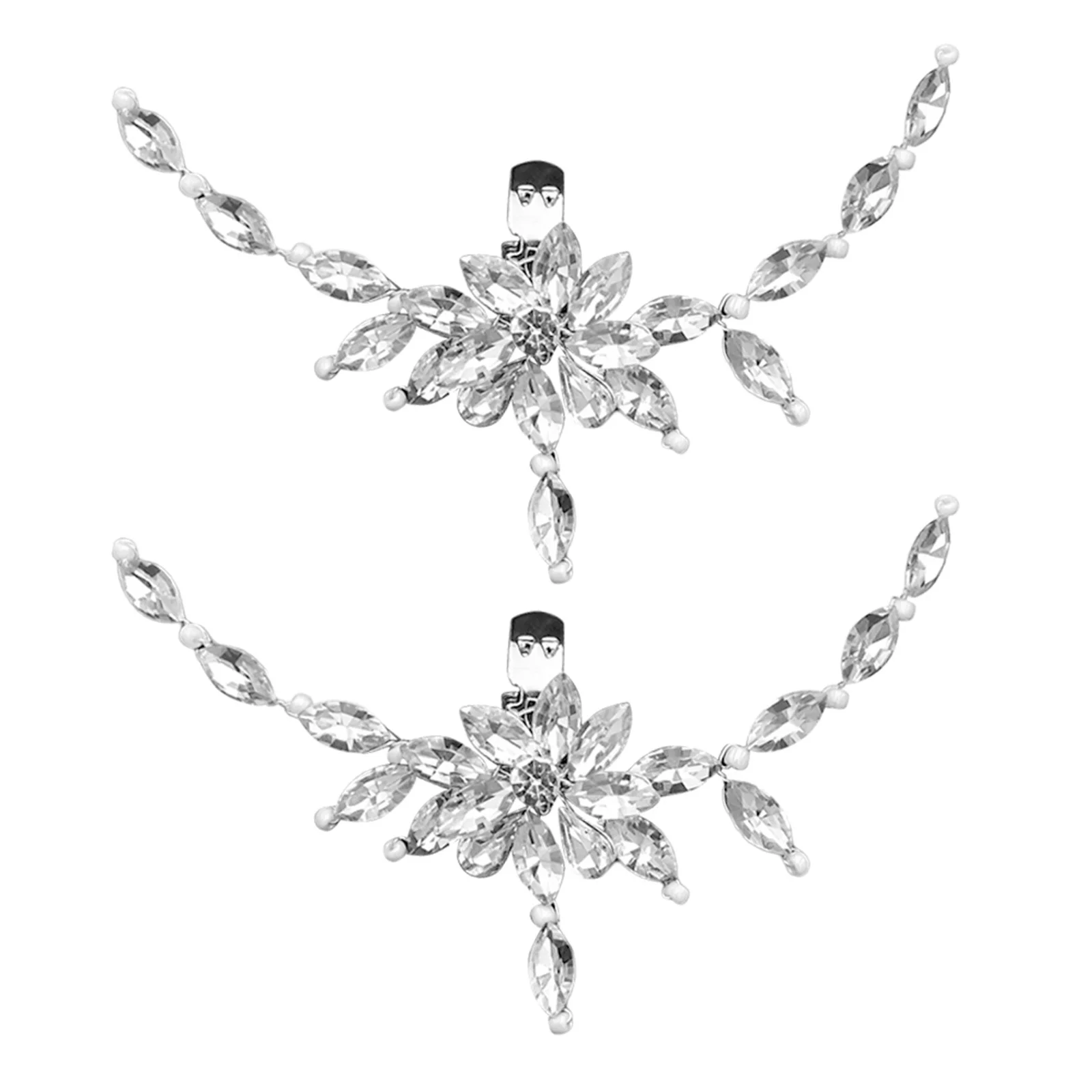 

1Pair Rhinestone Shoe Clips European Bride Buckle Removable Wedding Shoes Decoration Bridal High Heel Charm Elegant Buckles