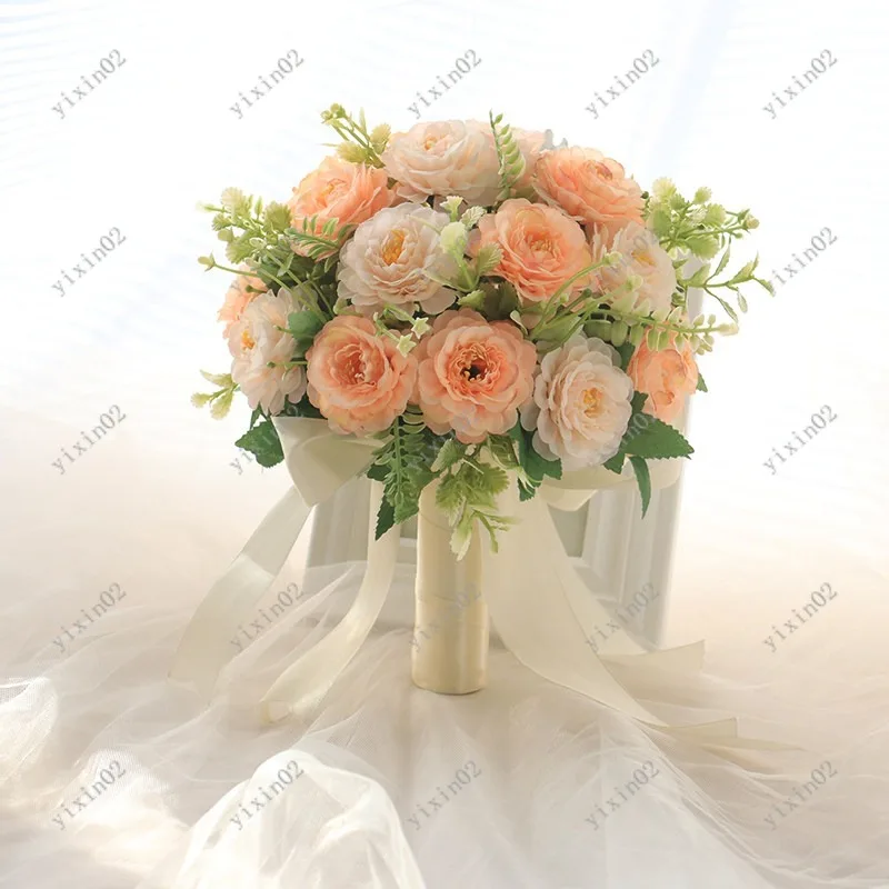 

Artificial Wedding Bouquet Bridal Holding Flowers for Wedding Ceremony Engagement Photo Props