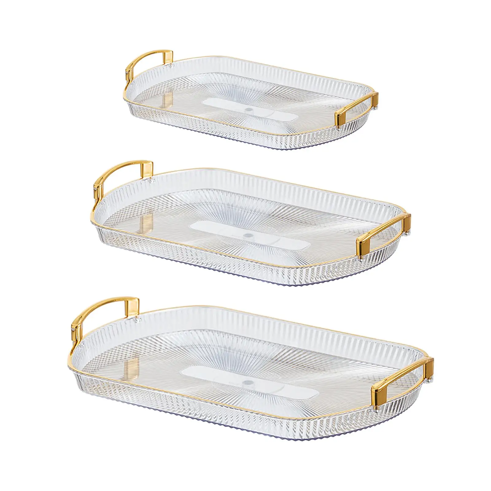 Serving Tray, Countertop Organizer, Modern Clear Decorative Tray, Jewelry