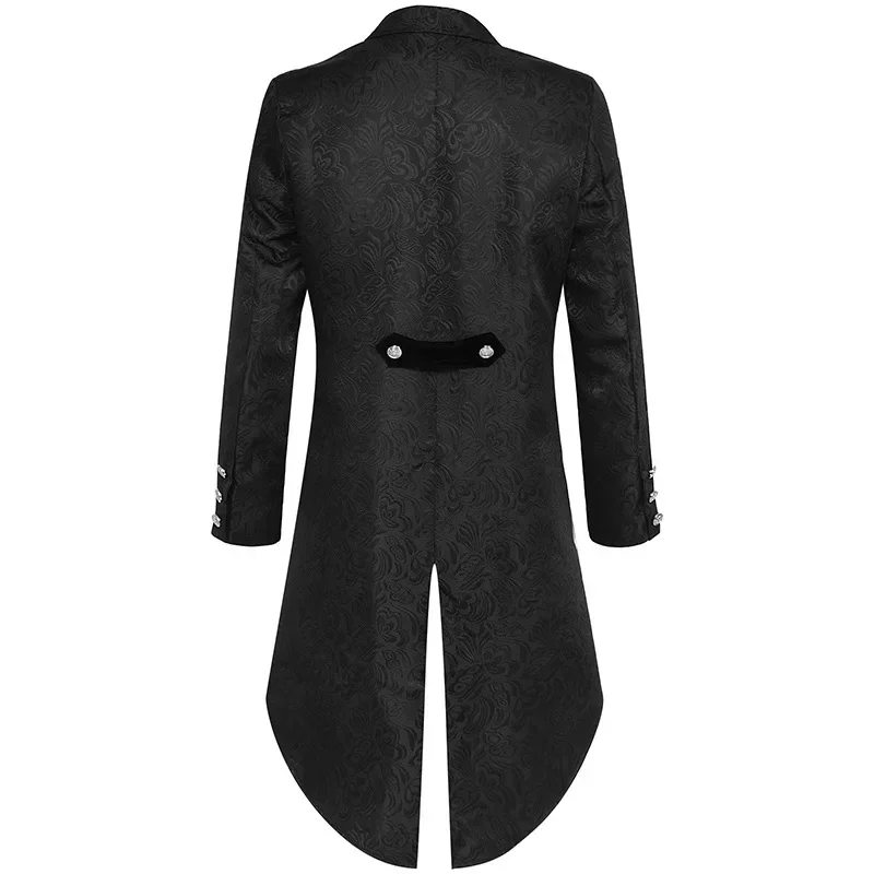 MensMedieval Gothic Victorian Frock Coat Uniform Men Party Prom Halloween Cosplay Costume 4XL Steampunk Vintage Tailcoat Jacket
