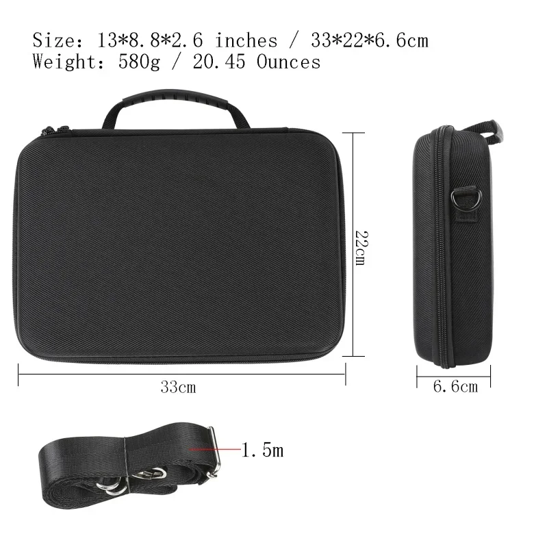 FF-29w grande superficie di trasporto-custodia impermeabile per fotocamera GoPro Hero 11 10 9, borsa rigida con tracolla fodera in EVA