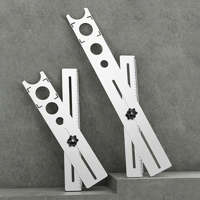 Tile Opening Positioner Adjustable Punch Auxiliary Tool Stainless Steel Universal Locator Multifunctional Waterproof Manual Tool
