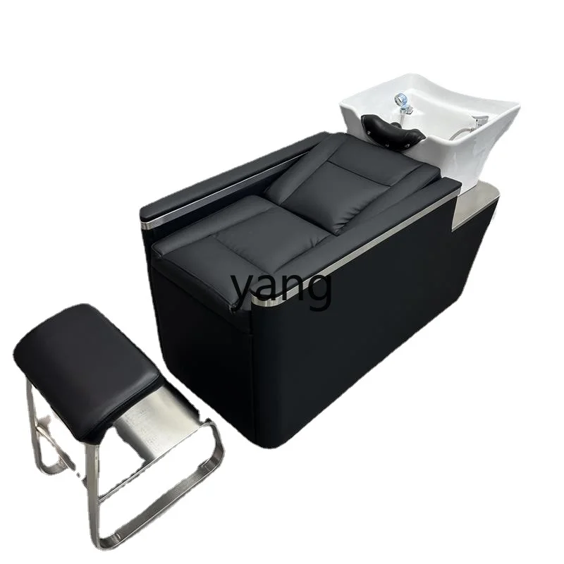 

CX Ceramic Basin Barber Shop Shampoo Chair High-Grade for Hair Salon Lying Half Massage Flushing Bed