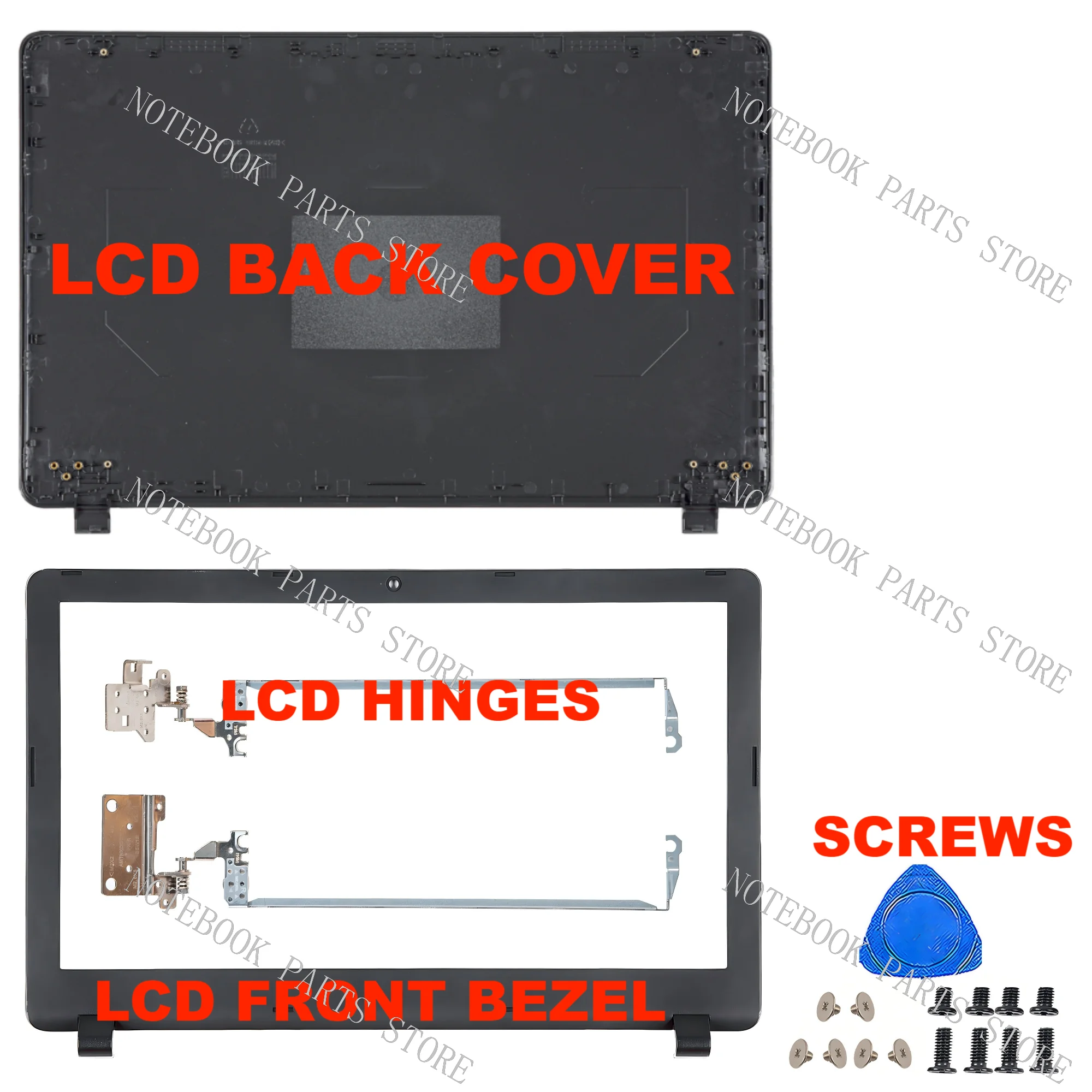New Parts For Aspire ES1-523 ES1-532 ES1-533 ES1-572 ES1-532G LCD Hinges/LCD Back Cover/LCD Front Bezel Black