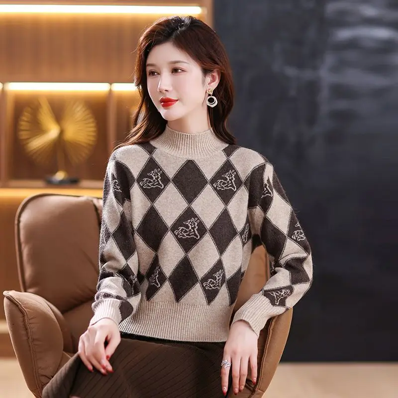 Bla Knitted f High Collar ort Base irt Women's Autumn Winter Slim Fit Inner Wear ort High Waist Top