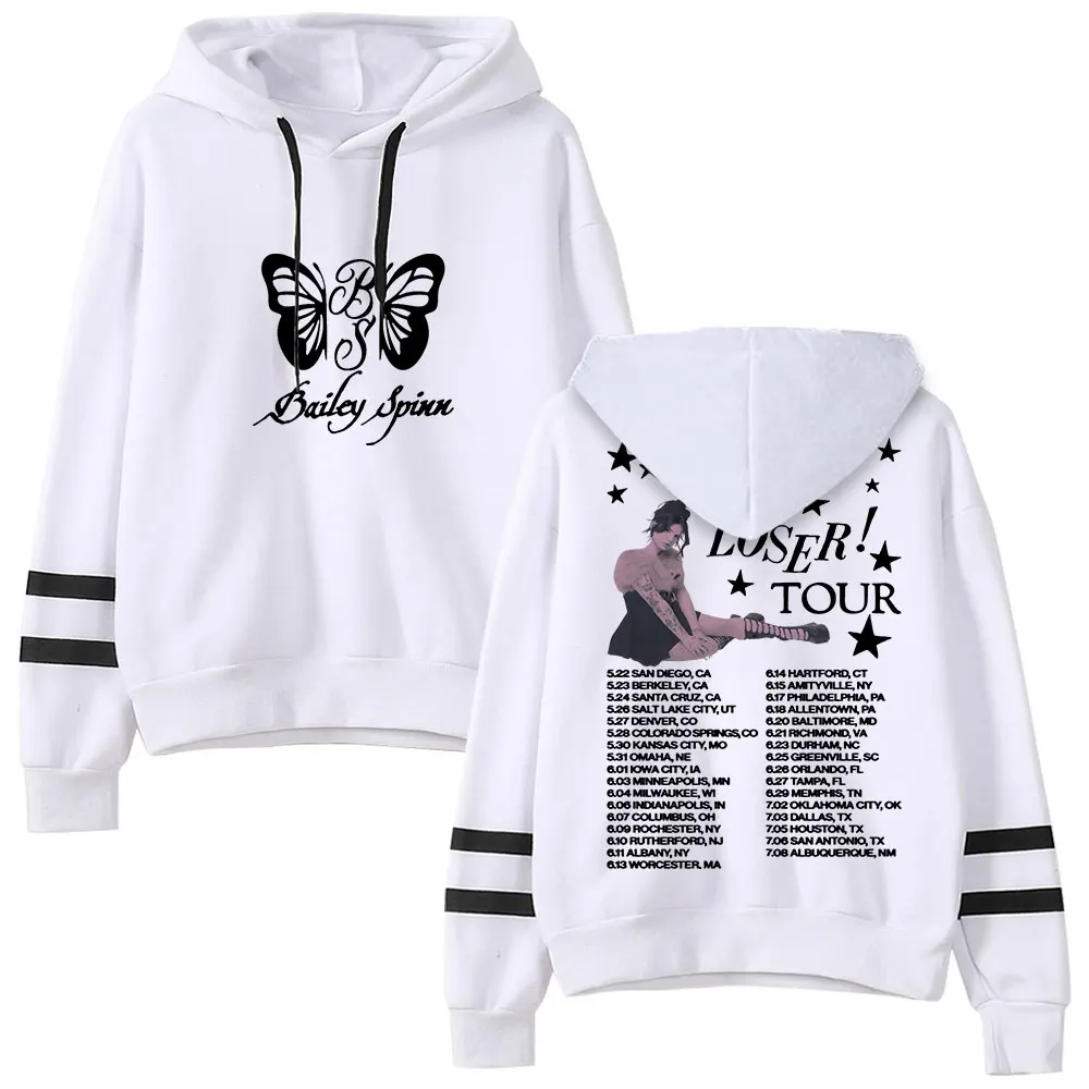 بيلي سبين لوزر تور 2025 ميرش البلوز هوديس جيوب القضبان المتوازية كم للجنسين بلوزات الموضة