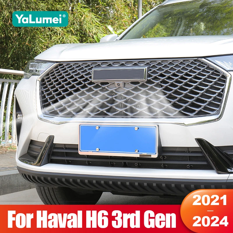 

For Haval H6 3rd Gen 2021 2022 2023 2024 GT PHEV Car Front Grille Insect Screen Exterior Stainless Steel Accessories