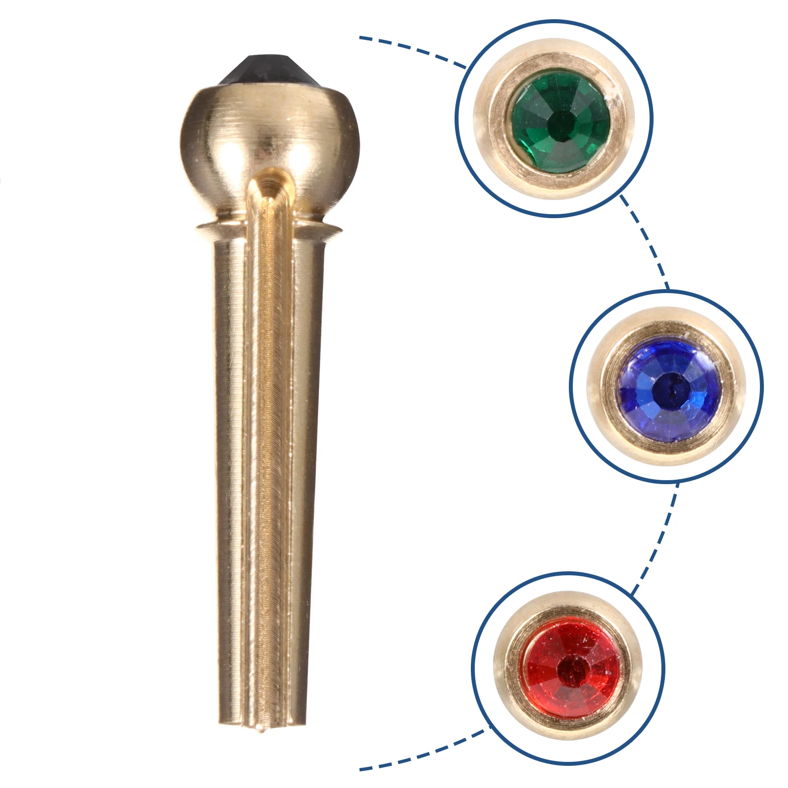 

8pcs Guitar Bridge Pins Replacement Durable Copper Brass String Studs Polished Wear-Resistant Fit Most Acoustic Guitars Improved