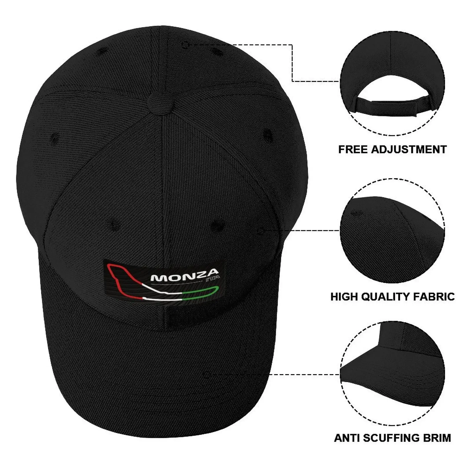 Gorra de béisbol Monza, sombrero de lujo para hombre, icono negro, sombreros de mujer para el sol, hombres