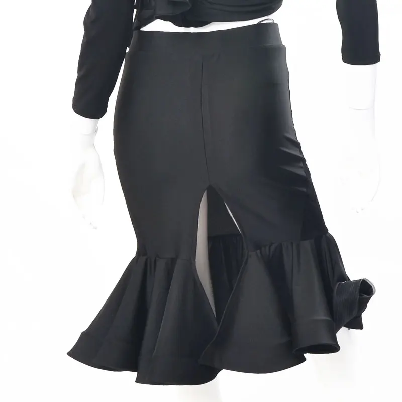 

Сумка для латиноамериканских танцев, ягодицы, рыбные кости, гофрированные края, большой подол, кружевное тренировочное платье