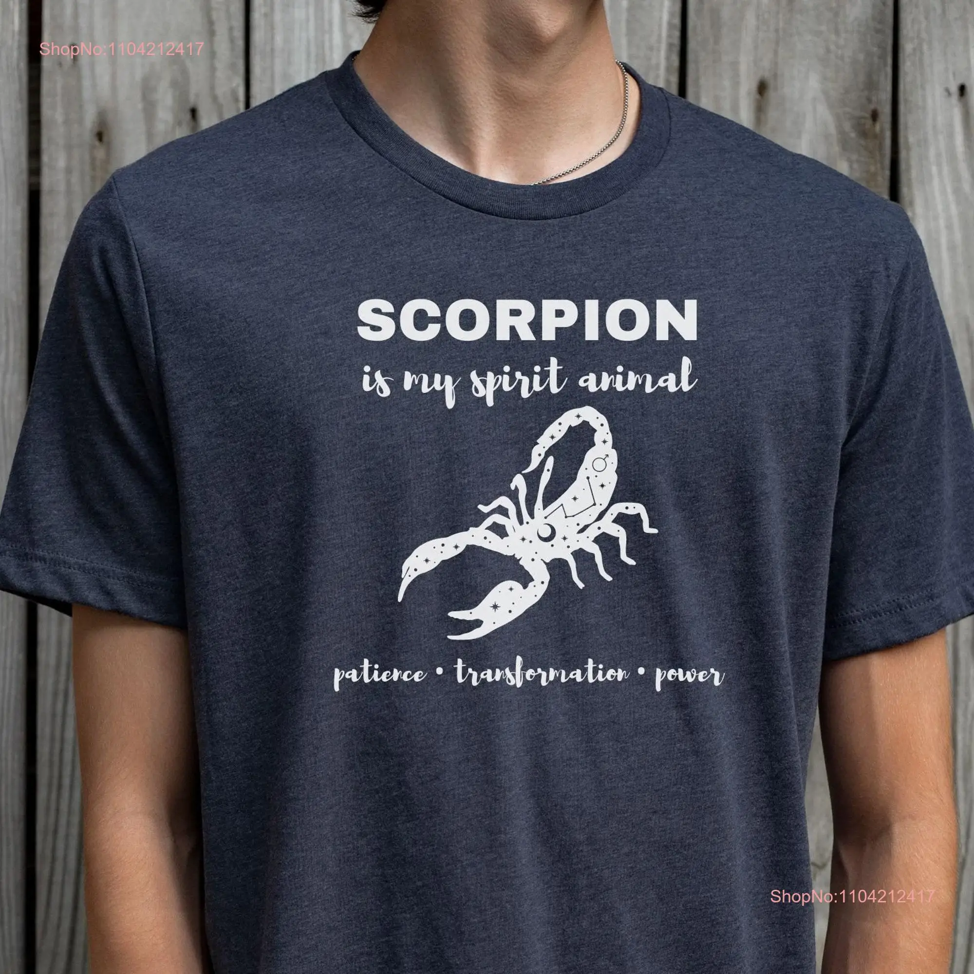 Scorpion T Shirt Spirit Animal Symbolism Power Shaman long or short sleeves