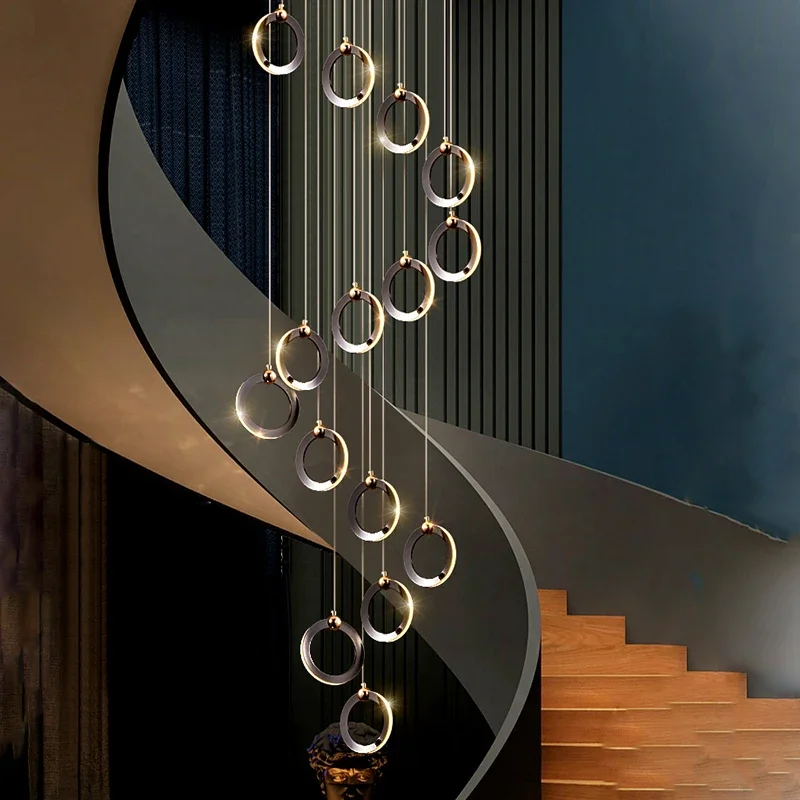 

Modern home decor led lights pendant light lamps forstaircase Chandeliers for living room hanging light indoor lighting