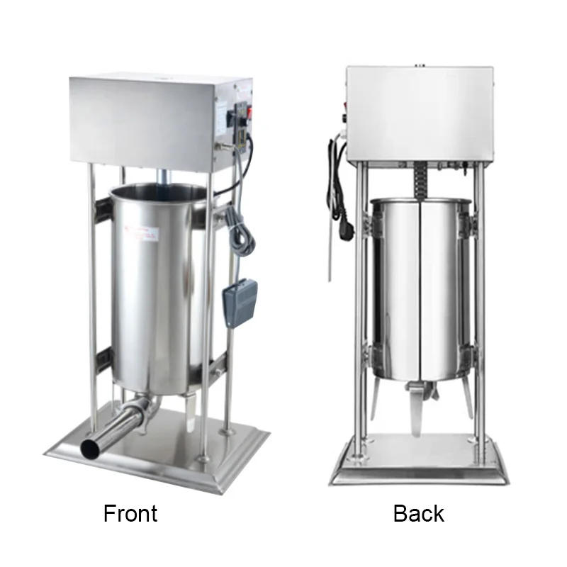 Relleno eléctrico automático de salchichas, máquina para hacer Hot Dog Chorizo, 10L, 15L, 30L, embutidor de salchichas, maquinaria de llenado