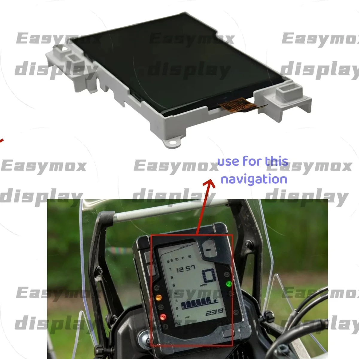 

LCD Display For 2019-2022 Yamaha Tenera Speedometer Dashboard Information Screen Repair
