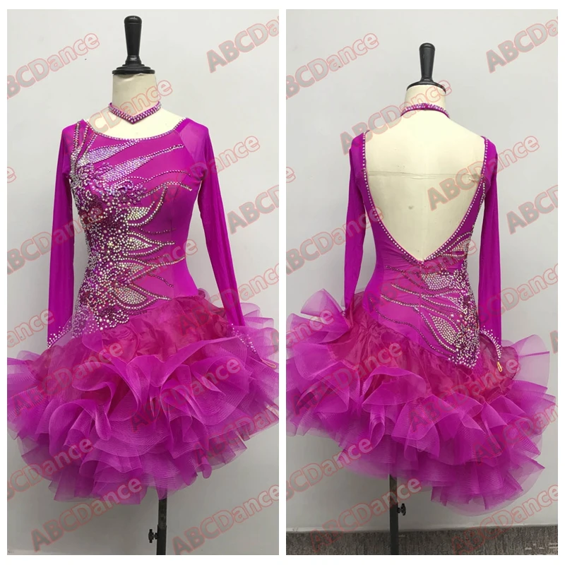 

Latin dancing dress latin costume latin dance dress pink salsa dance clothing girl latin wear