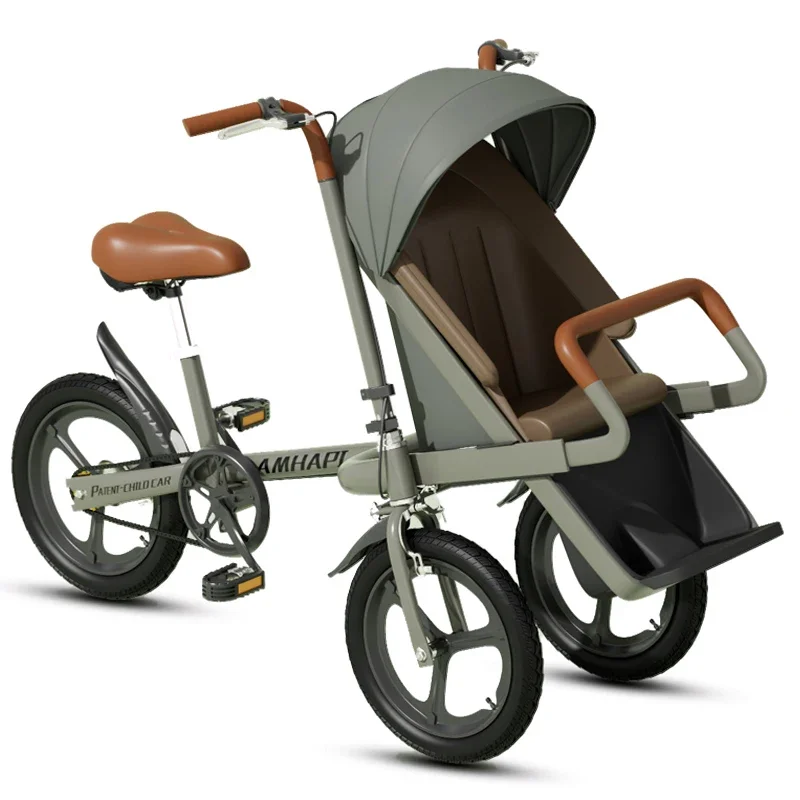 Portable Travel Stroller Baby Pushchair Parental Control Tricycle Bike Three Wheel Folding Mother And Baby Bike Strollers Prams