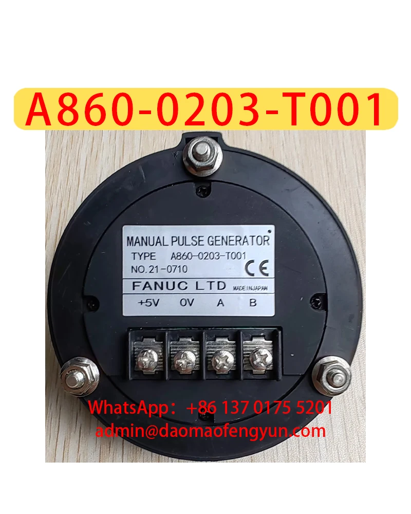 Original Genuine A860-0203-T001 Used Black Hand Wheel Tested for Normal，The shipment will be arranged after passing the test