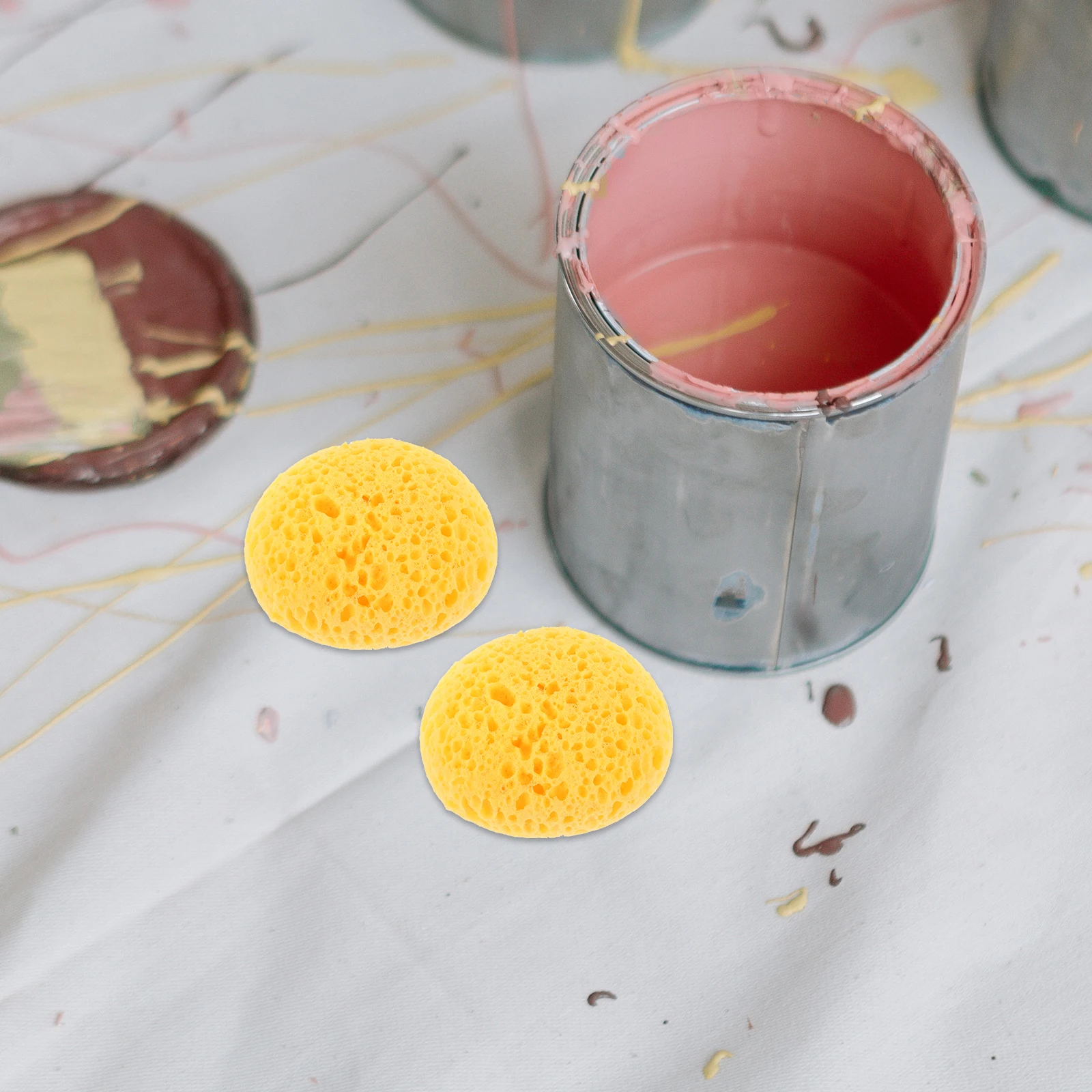 

2pcs Yellow Textured Sponge for Wall Texture Repair Ceiling Painting Tools Detachable Patch Decor Home DIY Drywall Fix