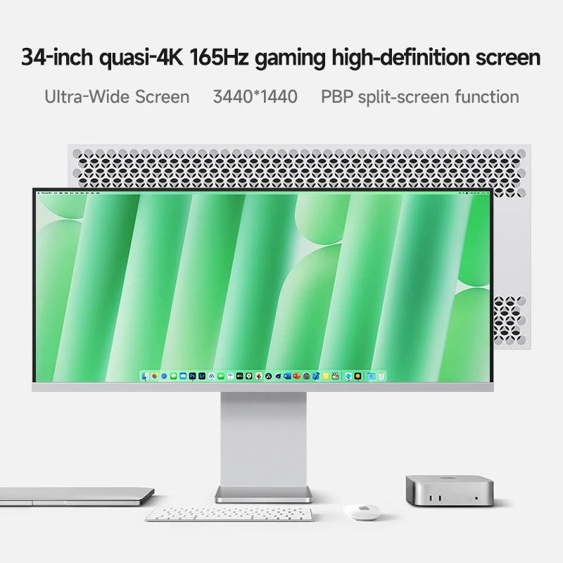 

34-inch Quasi 4K 165Hz E-sport Monitor 1ms Design Stock Display with 1000:1 Aluminum Alloy Material