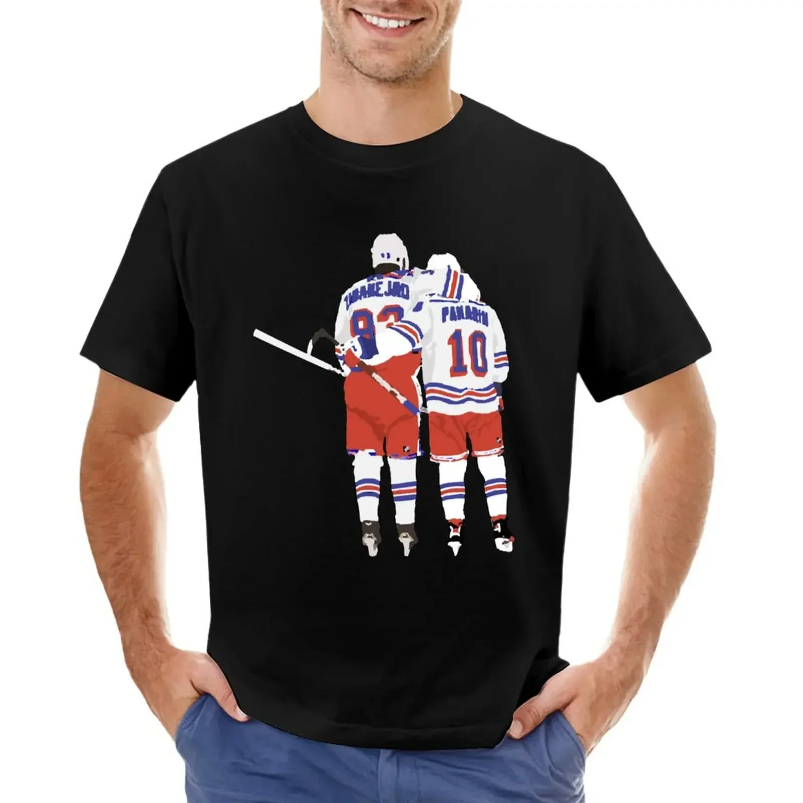 Mika zibanejad and Artemi Panarin T-shirt boys whites blanks mens graphic t-shirts big and tall