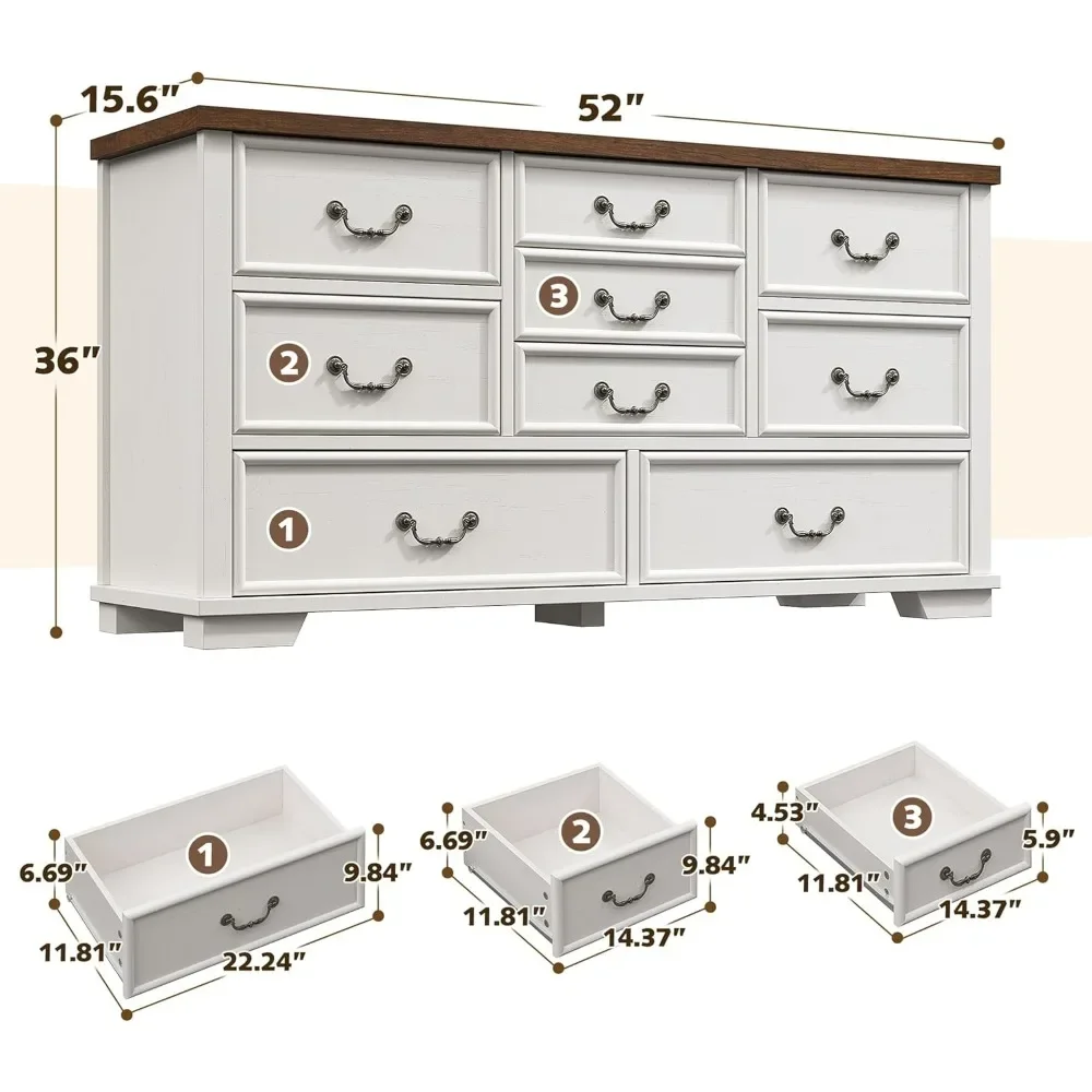 9 Drawer Dresser, 52