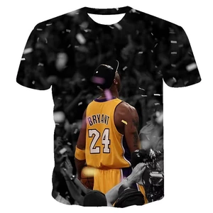 Những đứa trẻ bình thường t -shirt in bằng 3D Kobe, áo cánh ngắn dành cho bé trai và bé gái, sao NBA, quần áo thời trang 12 Áo sơ mi NBA bán hàng chính - №8