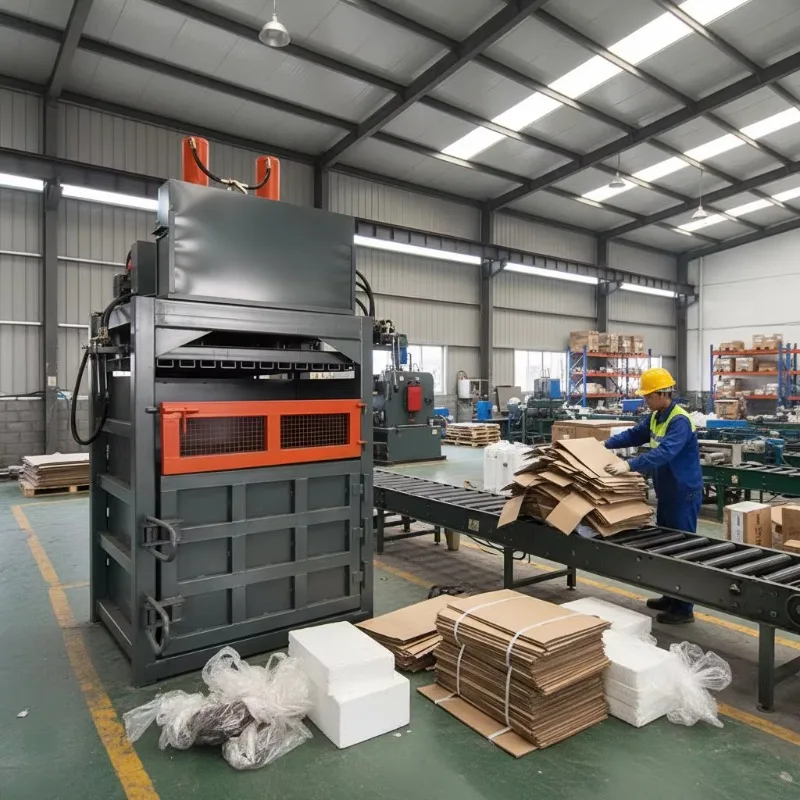 Customized Industrial Vertical Baler 20 Ton For Carton Box Plastic Film Waste Recycling Hydraulic Press Machine