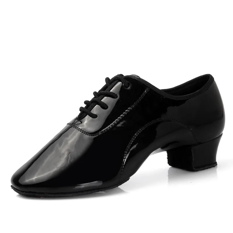 Black Matte Men Modern Ballroom Tango Latin Dancing Shoes Salto 3.5CM Man Dance Sports Shoes