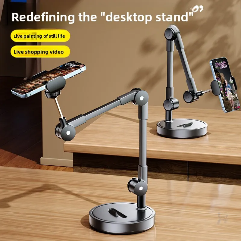 Support de téléphone portable 1 pièce, support spécial pour prise de vue aérienne, prise de vue en direct sur ordinateur de bureau, enregistrement vidéo des aliments, support Vlog déballage