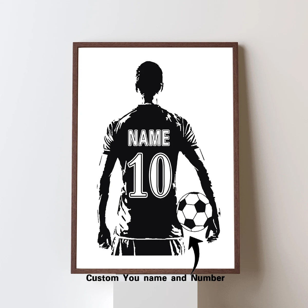 1Pc Custom Unframe Football Player Poster Canvas Wall Art,Home Bedroom Livingroom Decor,Anniversary Birthday Wedding Gift view 2