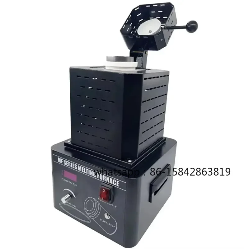 5KW 1600 Degree Jew-elry Machine Sil-ver Melting Machine Electrical Melting Furnace Mini Induction Melting Furnace Gold Smelting