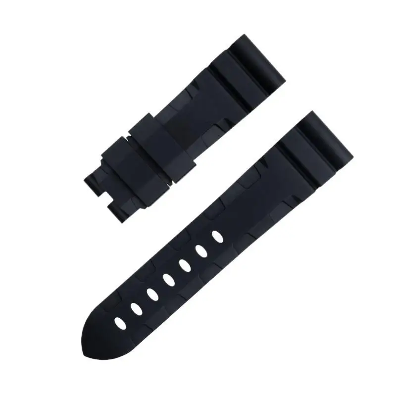 

ONECMN 22mm 24mm Fluororubber Soft FKM Rubber Watch Band 42/44mm Dial For Panerai Strap For PAM1392/0682 Series Watchband Belt