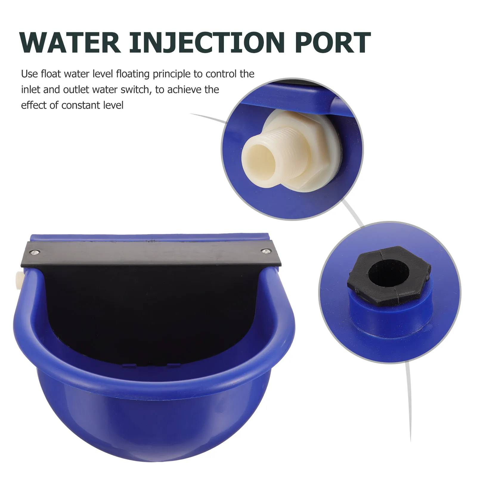 

Automatic Cow Waterer Plastic Cattle Drinking Fountain Float Control Livestock Farm Stable Water Level Horse Sheep Goat Dog Pet