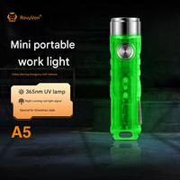 RovyVon A5 G3 Flashlight Mini keychain 650 Lumens USB C With Red Sidelight Portable Body High Bright Mini EDC Torch