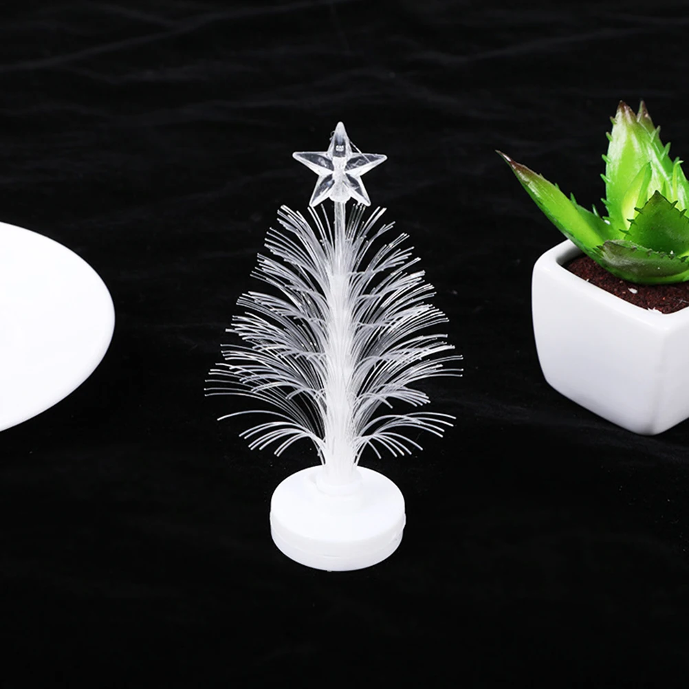 

2 Pcs Fiber Optic LED Night Light Xmas Indoor Powered Lights Trees Lamp Christmas Household